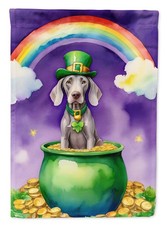 Caroline's Treasures Weimaraner St Patrick's Day Garden Flag DAC5623GF