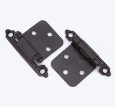 Brainerd 160-Degree Full Overlay Self-Closing Bronze Cabinet Hinge, (24-Pieces)