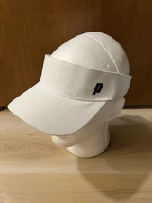NWT Prince Girls Tennis Visor White with Elastic Stretch Back NEW Box Detail