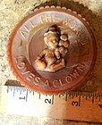 Mosser Art Slag Glass The World Loves A Clown Mini Plate In Brown  — photo 4