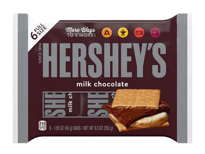 Hershey's Milk Chocolate Candy Bars, 1.55 oz (6 Count)