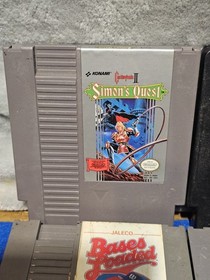 Lot of 7 NES Games Nintendo Castlevania II Bible Adventures Tecmo Bowl Spy...