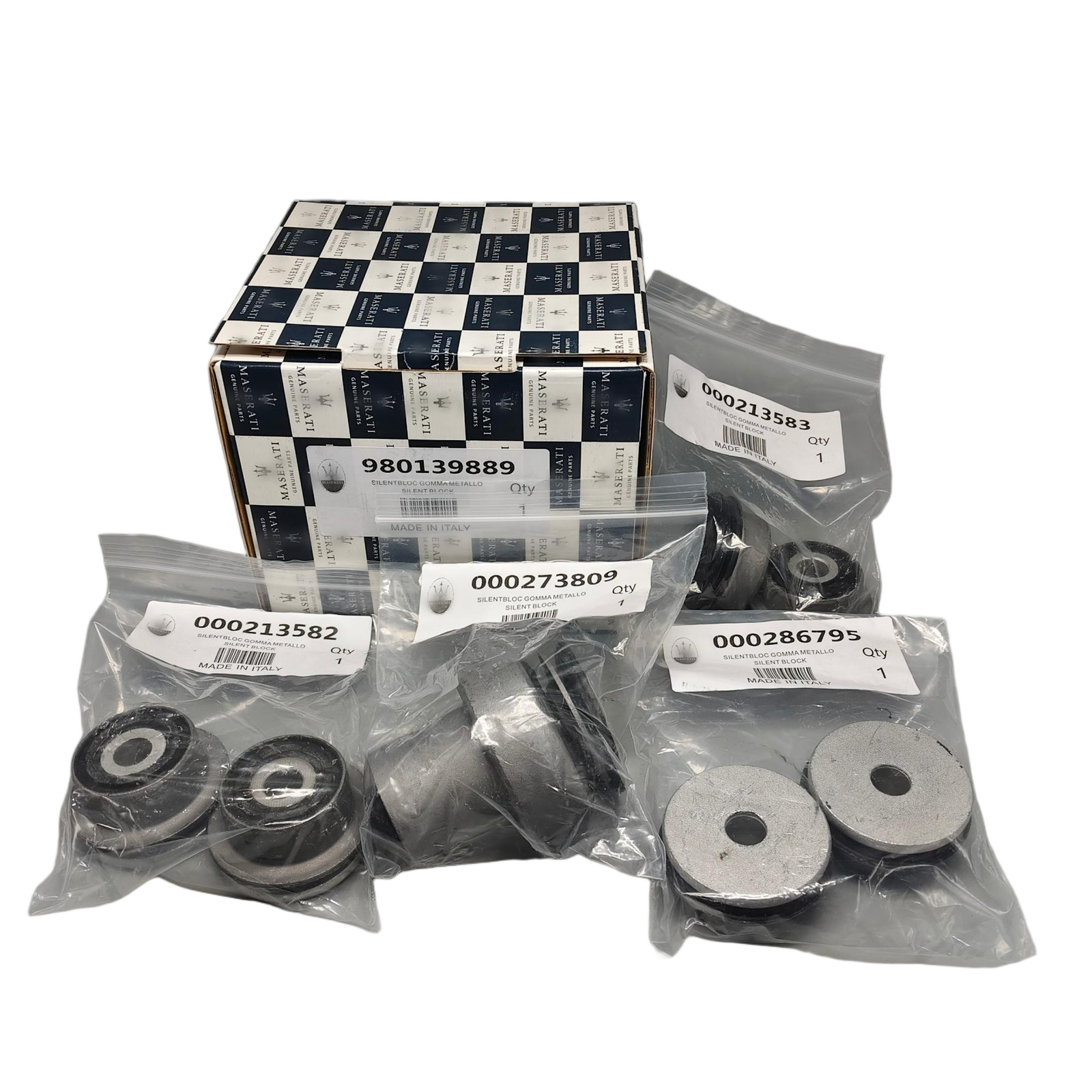 2003+ MASERATI QUATTROPORTE GRANTURISMO FRONT SUSPENSION CONTROL ARM BUSHING KIT