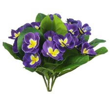 4 Pcs Artificial Pansy Flowers Outdoor Silk Flowers Spring Flowers Purple