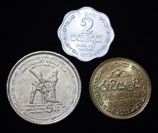 Sri Lanka 1978 - 2008 Lot of 3 Coins WCA 207