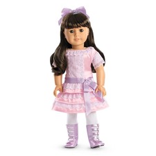 American Girl Samantha's 2014 Frilly Frock Dress Complete, EUC, NO Doll