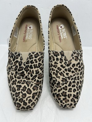 Bobs By Skechers Womens Flats /Shoes Size 9 Leopard Prin 33417 Brown/beige #U