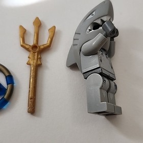 LEGO Atlantis Shark Warrior Minifigure atl004 w/ Trident & Shield Genuine LEGO