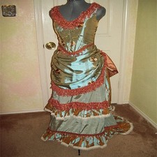 Historical Victorian Edwardian Duchess Walking Bustle Vampire Dress Royal Court