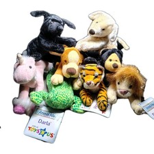 Y2K VTG All 8 Animal Alley Toys R Us Small Plush Animals for McDonalds 2001