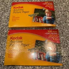 Kodak Anytime Picture Paper Soft Gloss 4x6 100 Sheets Factory Sealed TWO Boxes 