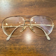 Vintage Men  s Wire Rim Oversized Glasses Frames Only Made In France Early 1980's