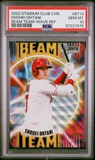 Shohei Ohtani 2022 Stadium Club Chrome Beam Team Wave Refractor PSA 10 Pop 49