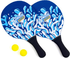 Beach Paddle Game Set, 2 Paddles and 2 2 Balls, Perfect for Backyard Fun or Outd