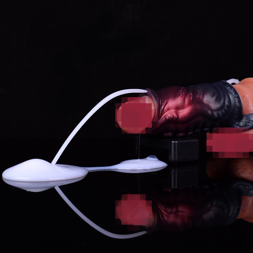 NNSX Squirting Penis Sleeve Textured Sleeve Reusable Condom Extender-Enlarger