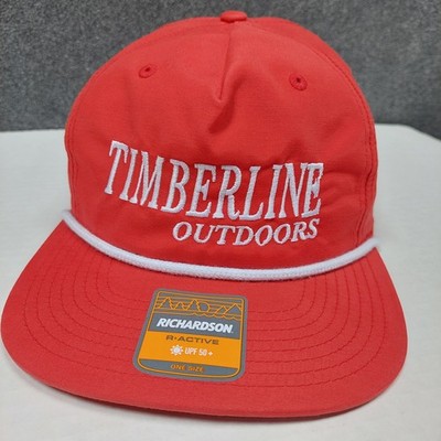 NEW Richardson Timberline Outdoors Hat Cap Snapback Trucker Rope UPF 50+ Red
