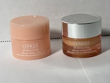 CLINIQUE all about eyes reduces circles puffs travel Size lot set 5ml & 7ml