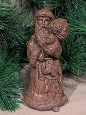Red Mill MFG Pecan Christmas Holiday Santa Claus Figurine 6.5" Tall Original Tag