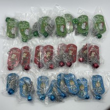 Peanuts Festive Christmas Jingle Bell Dog Tag Necklace Charlie Brown Snoopy Lucy