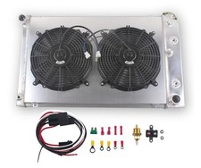 3 Row Aluminum Radiator Shroud Fan For 1970-1981 Chevy Camaro Blazer 1973-1985