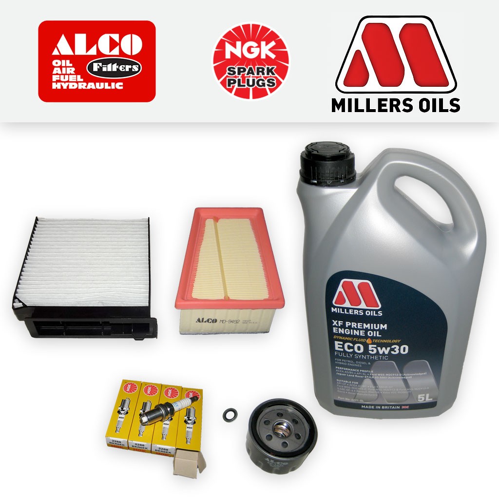 SERVICE KIT for DACIA DUSTER 1.6 OIL AIR CABIN FILTERS PLUGS +XF OIL (2010-2018)