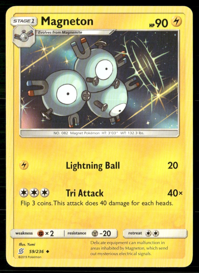 Magneton 59/236 Uncommon Unified Minds Pokemon Near Mint