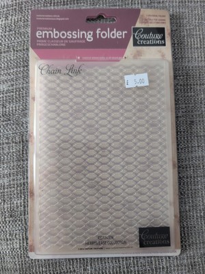 Couture Creations Herzen Leichtigkeit Kollektion Kettenglied 5''X7'' Prägeordner