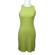 Reformation Green Ribbed Mini Dress Sleeveless Size M
