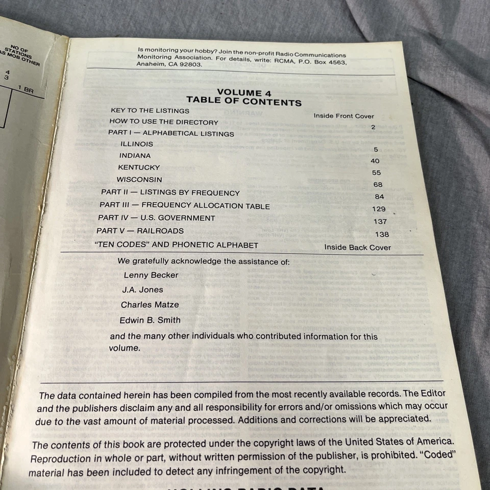 Vintage 1981 RadioShack Police Call Radio Directory - Volume 4 IL, IN,KY, WI - Image 4 of 4