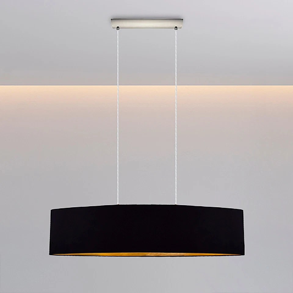 Eglo Maserlo 2-light Satin Nickel Pendant with Black and Satin Nickel - Image 3 of 4