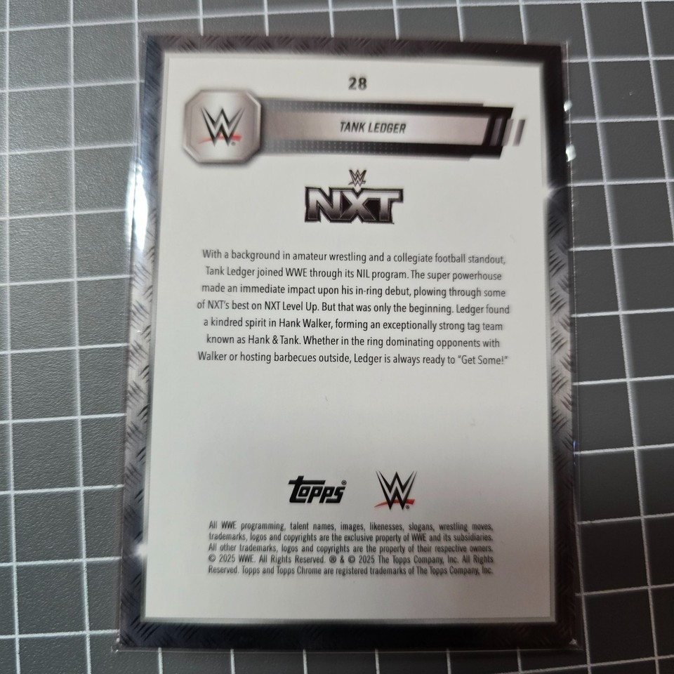 2025 Topps Chrome WWE - Tank Ledger #28 Purple Refractor NXT | eBay
