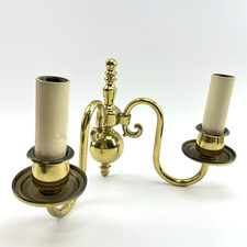 Vintage Wandlampe 2-flammig E14 | Messing Gold | Retro Wandleuchte 70er MCM