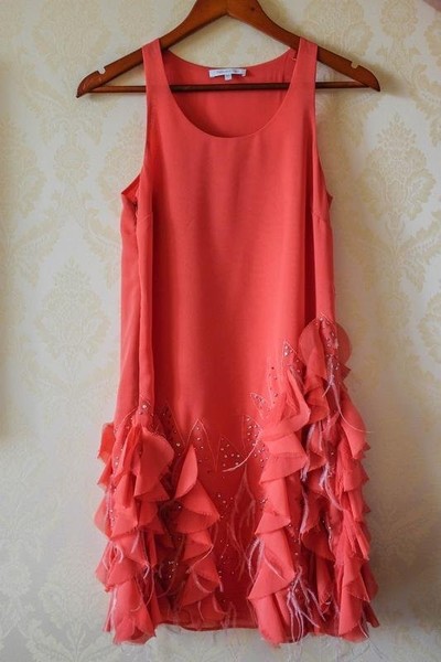 Damen Patrizia Pepe Kleid Koralle Polyester 36