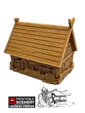Viking House - Rampage - Printable Scenery Gothic Barbarian Terrain D&D, DnD