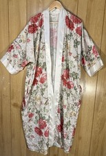 Women's Cream Floral Nightgown M Waist tie is missing. Condition: Gently used.