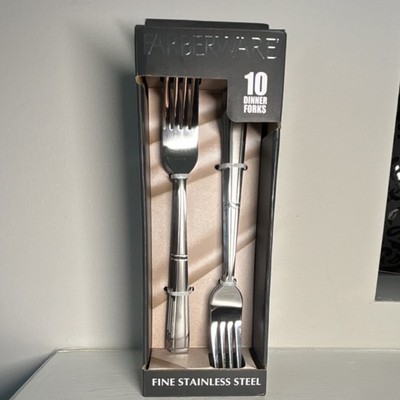 Farberware Metropolitan 10 Stainless Steel Dinner Forks Dishwasher Safe Silver