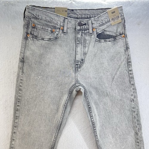 Levis Jeans 32x32 Mens Gray Light Wash 515 Slim Taper Leg Stretch American Denim - Picture 2 of 12