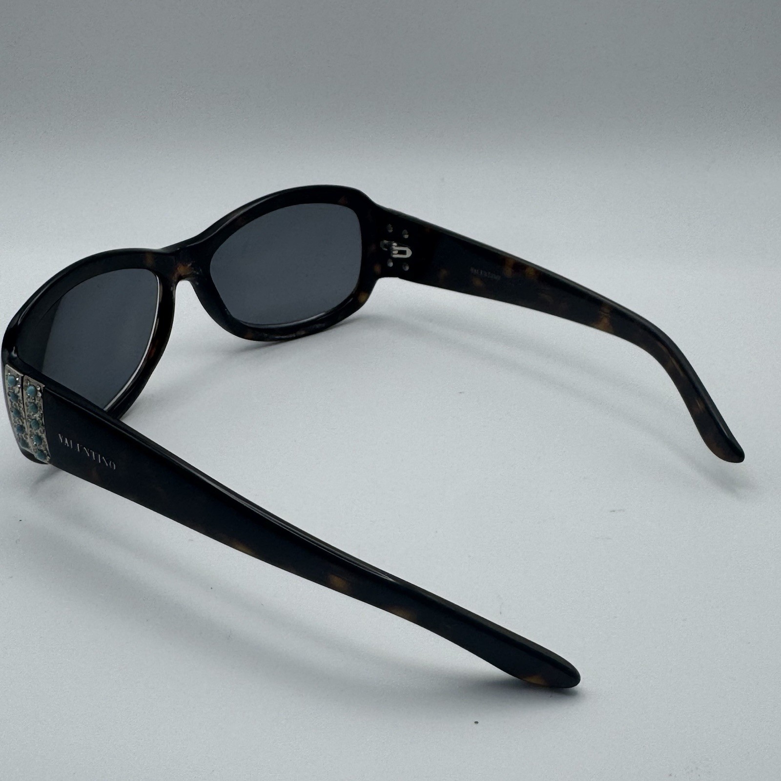 Valentino Tortoise Shell Designer Sunglasses Fram… - image 11