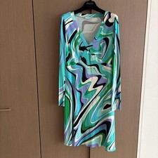  EUC Emilio Pucci dress Love pattern signature design size 46 silk from Japan