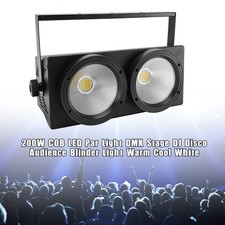 200W COB LED Par Light DMX Stage DJ Disco Audience Blinder Light Warm Cool White