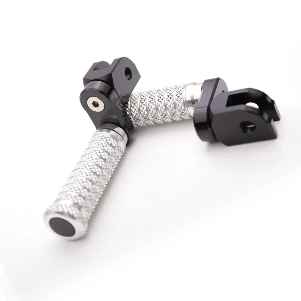 POLTE 1 pulgada extensible estriberas delanteras plateadas para Ducati Monster 1000/ie todo el año Foto 2 de 4