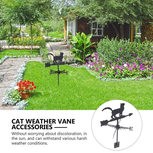 Wetterfahne für Gartendekoration, Edelstahl, Windrichtungsanzeiger, Wetterfahne - Bild 8 von 12