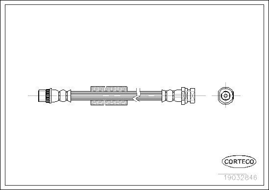 Corteco 19032846 Bremsschlauch Hinten Rechts 465 Mm FüR Renault Opel Nissan-image