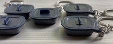 5 x Tupperware Microgrill Keychains Hold Change or Small items Brand New
