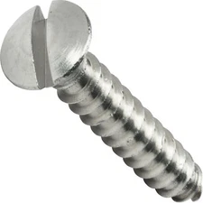 #8 Sheet Metal Screws Stainless Steel Oval Head Slotted Type A Tapping All Size