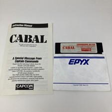 CABAL - Commodore 64/128 Computer Capcom Software Video Game 5.25" Floppy Disk image