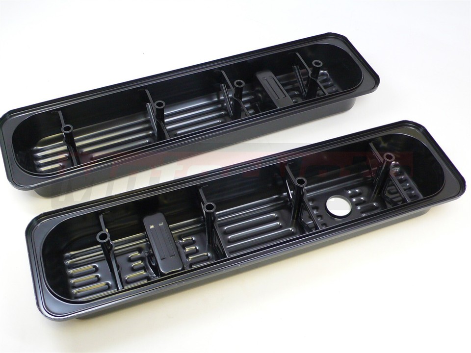 8pc SBC Centerbolt Valve Cover Bolt Set – Black, Chevy 305 350 Vortec