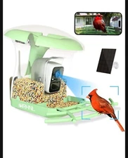 Transparent - Smart Bird Feeder with Camera Solar Powered,1080P HD AI Identify 