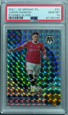 2021-22 Panini Mosaic Premier League JADON SANCHO STAINED 2021-22 Panini Mosaic Premier League JADON SANCHO STAINED
