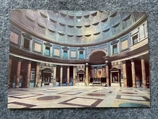 Interior of the Pantheon, in Rome Vintage Postcard